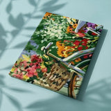 Schilderen op Nummer Fiets met Bloemen