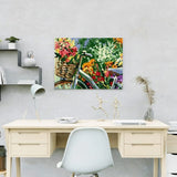 Schilderen op Nummer Fiets met Bloemen