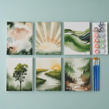 Fluisteringen van de natuur - Schilderen op Nummer Mini Set van 6