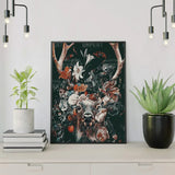 Schilderen op nummer Hert met Bloemen