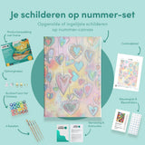 Schilderen op nummer Gekleurde Hartjes