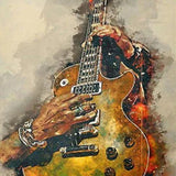 Schilderen op nummer Gitaar