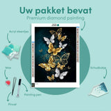 Diamond Painting Gouden Vlinders