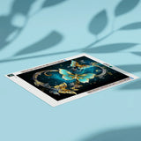 Diamond Painting Gouden en Blauwe Vlinders