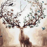 Diamond Painting Hert met groot Gewei