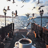 Schilderen op nummer Koffie aan Zee