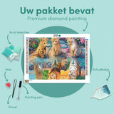 Diamond Painting Katjes en Leeuwen