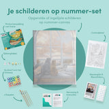 Schilderen op Nummer Katten voor het raam