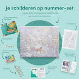 Schilderen op nummer Kerstmis in Stadje