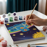 Kleine astronauten - Schilderen op Nummer Mini Set van 6