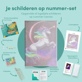 Schilderen op nummer Kleurrijke Eenhoorn