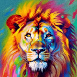 Diamond Painting Kleurrijke Leeuw