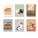 Knusse Kitty-hoek - Schilderen op Nummer Mini Set van 6