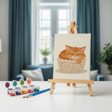 Knusse Kitty-hoek - Schilderen op Nummer Mini Set van 6