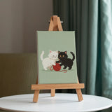 Knusse Kitty-hoek - Schilderen op Nummer Mini Set van 6