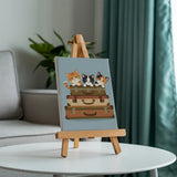 Knusse Kitty-hoek - Schilderen op Nummer Mini Set van 6