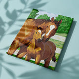 Schilderen op nummer Paard en Veulen