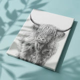 Schilderen op Nummer Schotse Hooglander in Zwart-Wit