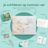 Schilderen op nummer Leeuw en Vlinder op Neus