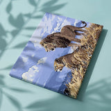 Schilderen op nummer Leeuwen Blauwe Lucht