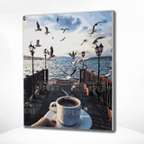 Schilderen op nummer Koffie aan Zee