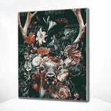 Schilderen op nummer Hert met Bloemen