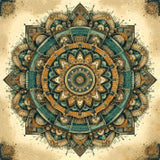 Diamond Painting Mandala Geel/Blauw