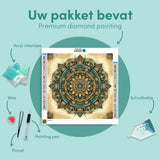 Diamond Painting Mandala Geel/Blauw