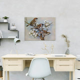 Diamond Painting Mussen op een Takje