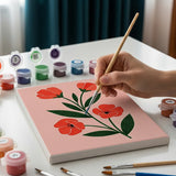 Opvallende bloemen - Schilderen op Nummer Mini Set van 6
