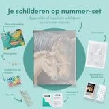 Schilderen op Nummer Paard en Veulen