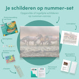 Schilderen op Nummer Paarden in de Zee