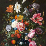 Diamond Painting Portret Bloemen in een Blauwe Vaas