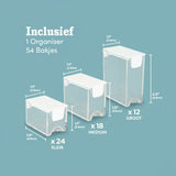 Premium opbergbox met 54 potjes (diamond painting)