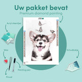 Diamond Painting Puppy Blij