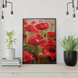 Schilderen op nummer Rode Bloemen