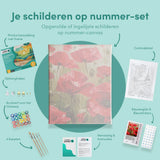 Schilderen op nummer Rode Bloemen