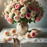 Diamond Painting Rozen in een Vaas