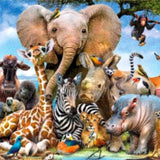 Diamond Painting Safari met Dieren