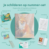 Schilderen op nummer Schattig Vosje