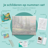 Schilderen op Nummer Dennenbomen