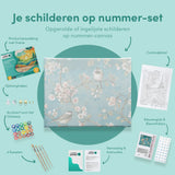 Schilderen op Nummer Vogels met Bloemen