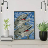 Schilderen op nummer Blije Dolfijnen