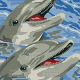 Schilderen op nummer Blije Dolfijnen