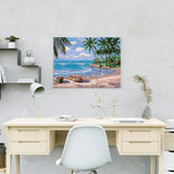 Schilderen op nummer Strand met Bootjes