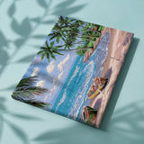 Schilderen op nummer Strand met Bootjes