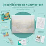 Schilderen op nummer Strand met Zon