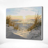 Schilderen op nummer Strand met Zon