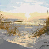 Schilderen op nummer Strand met Zon