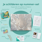 Schilderen op nummer Tijger Blauwe Ogen